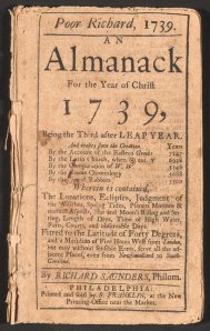 Poor Richard's Almanack, 1739; US Library of Congress